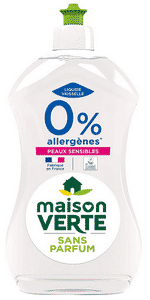 Test et avis sur le liquide vaisselle écologique Maison Verte 0% allergènes​