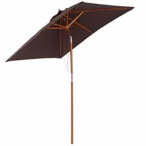 Test et avis sur le parasol rectangulaire inclinable en bois​