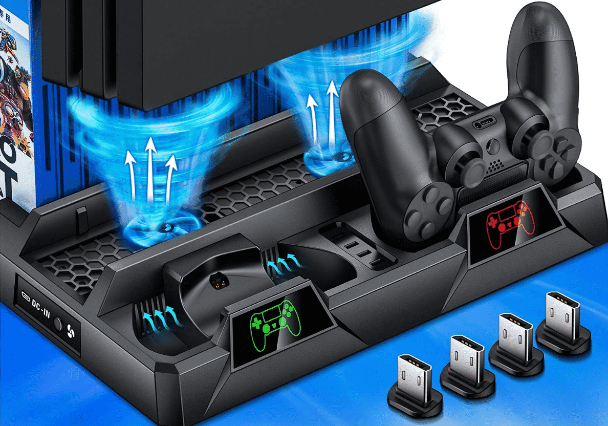 Station De Charge Multifonction 4 Emplacements Pour Manettes PS4 Et PS VR
