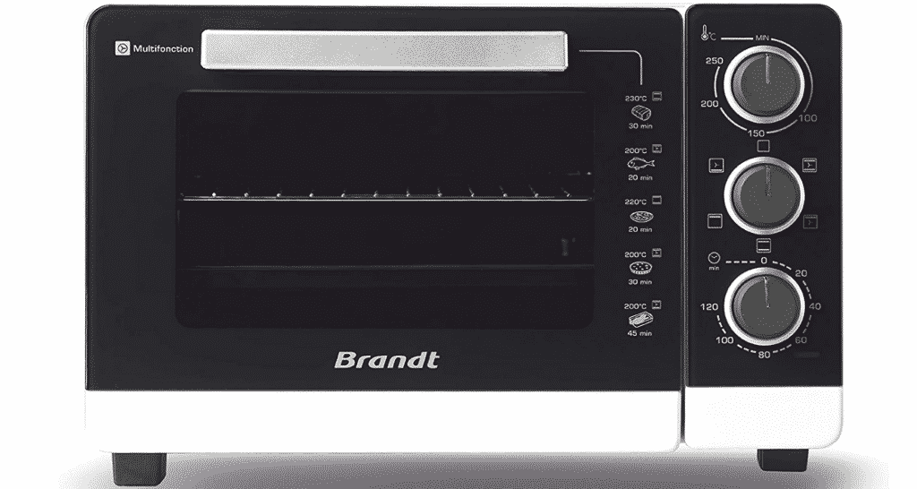 Brandt BRANDT Four Multifonction 21L 1380W BLANC 5 modes de cuisson Chaleur Tournante 