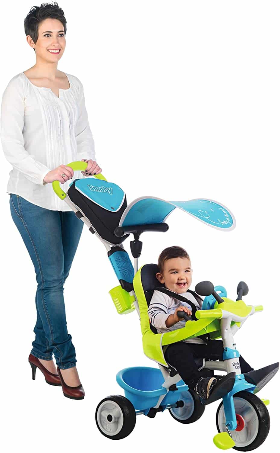 Smoby Tricycle Baby Balade Plus Bleu - Vélo Evolutif Enfant Dès 10 Mois