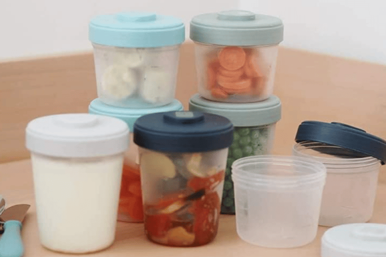 18 Mini Pots Hermétiques Pour Congélateur Et Bébé – 4,5 X 6 Cm, 80 Ml – En PP Alimentaire – Réutilisables, Empilables